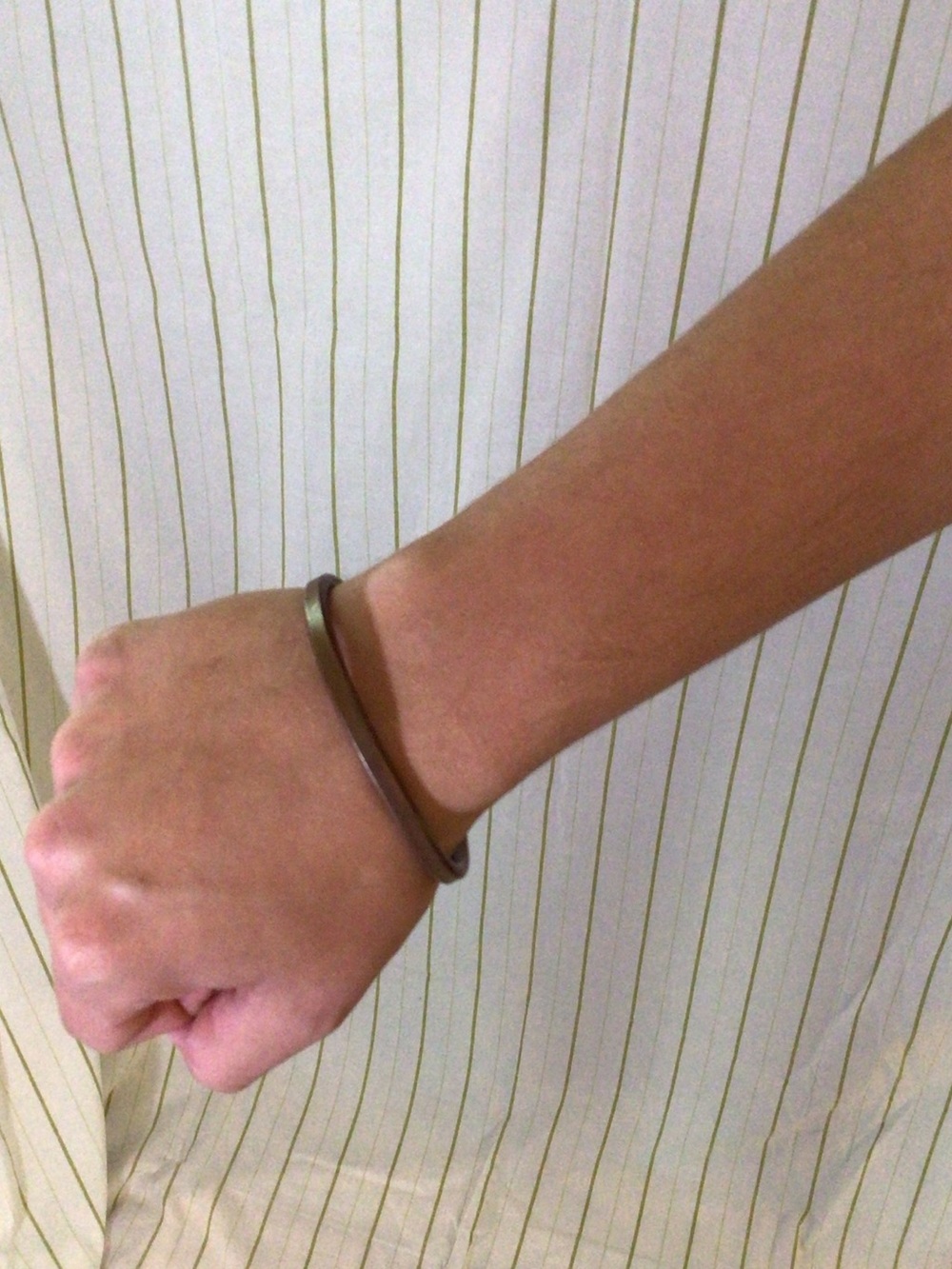 Men's Minimalist Metal Cuff Bracelet - Brown